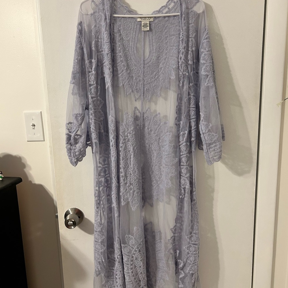 Rachel Zoe Dusty Blue Long Cardigan